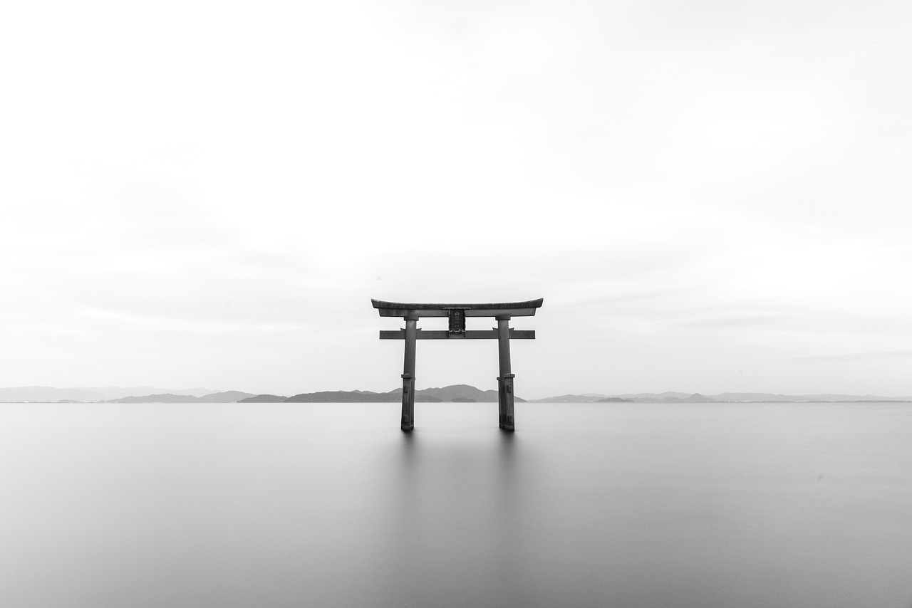 Peaceful temple setting